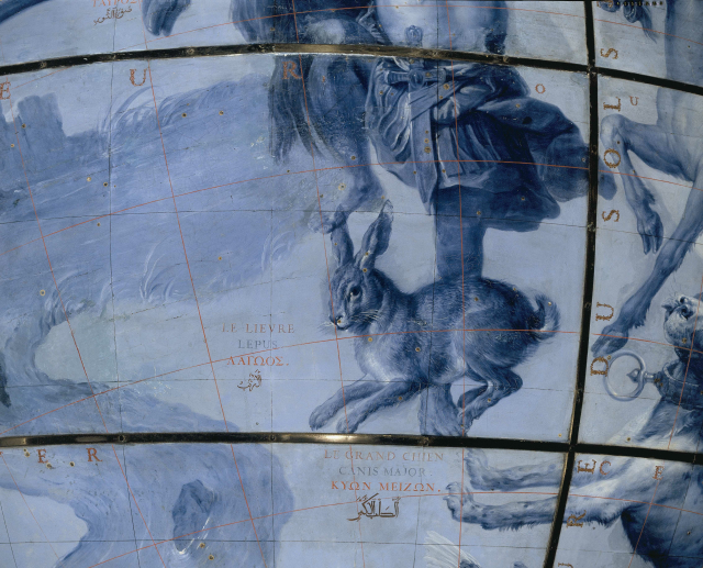 Globe celeste Coronelli - Constellation du lièvre