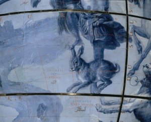 Globe celeste Coronelli - Constellation du lièvre